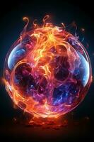 Ball of energy. AI generative photo