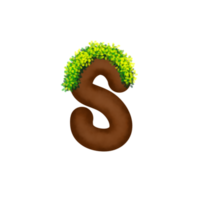 Letter with grass above it png