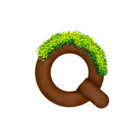 Letter with grass above it png