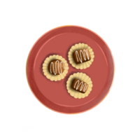 pastel de chocolate en un plato png