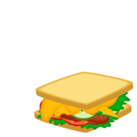 Vegetable sandwich illustration png