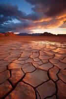 hermosa Desierto paisaje. ai generativo foto