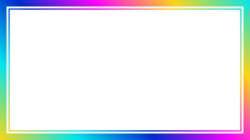 Gradient rainbow frame transparent png