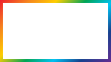 Colorful frame border transparent png