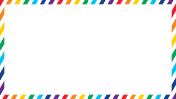 Striped frame colorful rectangular png