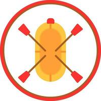 Rafting Vector Icon Design