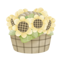 sunflowers in a basket png