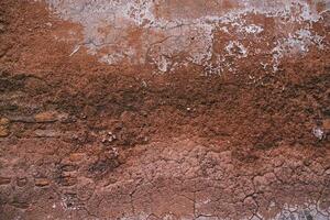 Old red brick wall texture background. Grunge cement surface photo