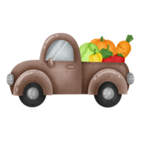 des légumes un camion dessin animé dessin png