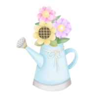 flowers in a watering can png