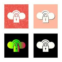 Secure Cloud Vector Icon