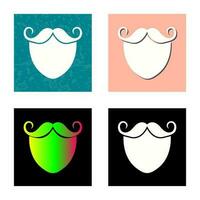 icono de vector de barba y bigote