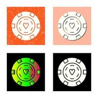 Unique Poker Chips Vector Icon