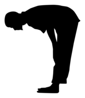 Ruku, Bowing down is an essential pillar of prayer, a part of prayers, the head is bowed and the knees are bowed with both hands, which is one of the essential parts of the prayers in Islam or Moslem. png