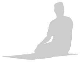 Sit tasyahud end including the pillars of prayer, so it should not be left in any circumstances. One of the Sitting Position when Moslem Praying. Format PNG