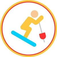 Skiing Vector Icon Design