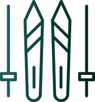 Ski sticks Vector Icon Design