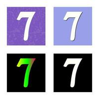 Number Seven Vector Icon