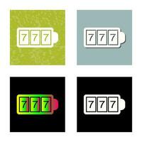 Slot Machine with Sevens Vector Icon