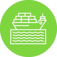 Cargo ship Vector Icon Design