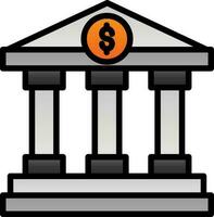 Government building Vector Icon Design