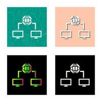 icono de vector de conectividad a internet único