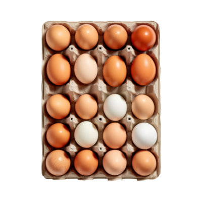 Chicken eggs are fresh in a cardboard package on transparent background PNG  - Similar PNG