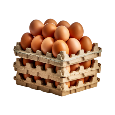 Chicken eggs are fresh in a cardboard package on transparent background PNG  - Similar PNG