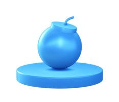 3d illustration icon of Bomb with circular or round podium png