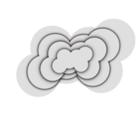 Paper Cut Style of clouds png