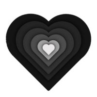 zwart papercut hart png