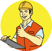 The engineer cartoon style png image