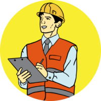 The engineer cartoon style png image