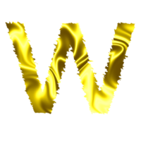 golden letter W png