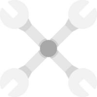 Cross wrench Vector Icon Design