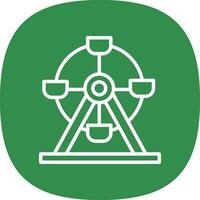 Ferris wheel Vector Icon Design