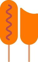 Corn dog Vector Icon Design