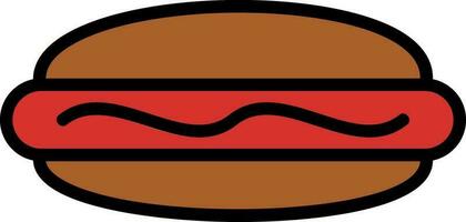 Hot dog Vector Icon Design