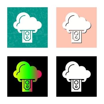 icono de vector de computación en la nube