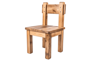 Wooden chair isolated on transparent background png