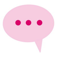 Speech bubble art doodle style, text box with 3 dots, Graphic Illustration. png