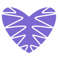 Purper hart. valentijnsdag dag png