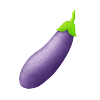 main tiré aquarelle longue violet aubergine légume png