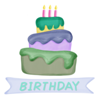 verjaardag taart en desserts icoon ontwerp, png