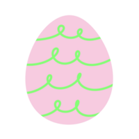 illustrazione di un Pasqua uovo. rosa Pasqua uovo con un' bella.cartolina.a piatto illustrazione disegnato di mano. png