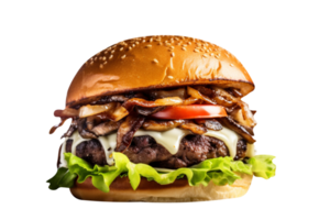 lecker Pilz Burger auf transparent Hintergrund png