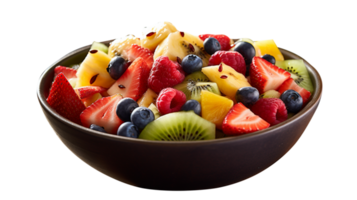 Frais fruit salade bol isolé sur transparent Contexte png