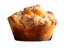 smakelijk perzik muffin geïsoleerd Aan transparant achtergrond png