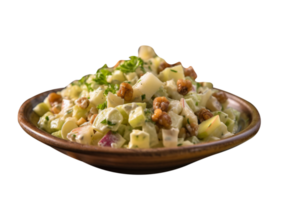 lecker Waldorf Salat isoliert auf transparent Hintergrund png