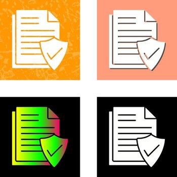 icono de vector de documento válido